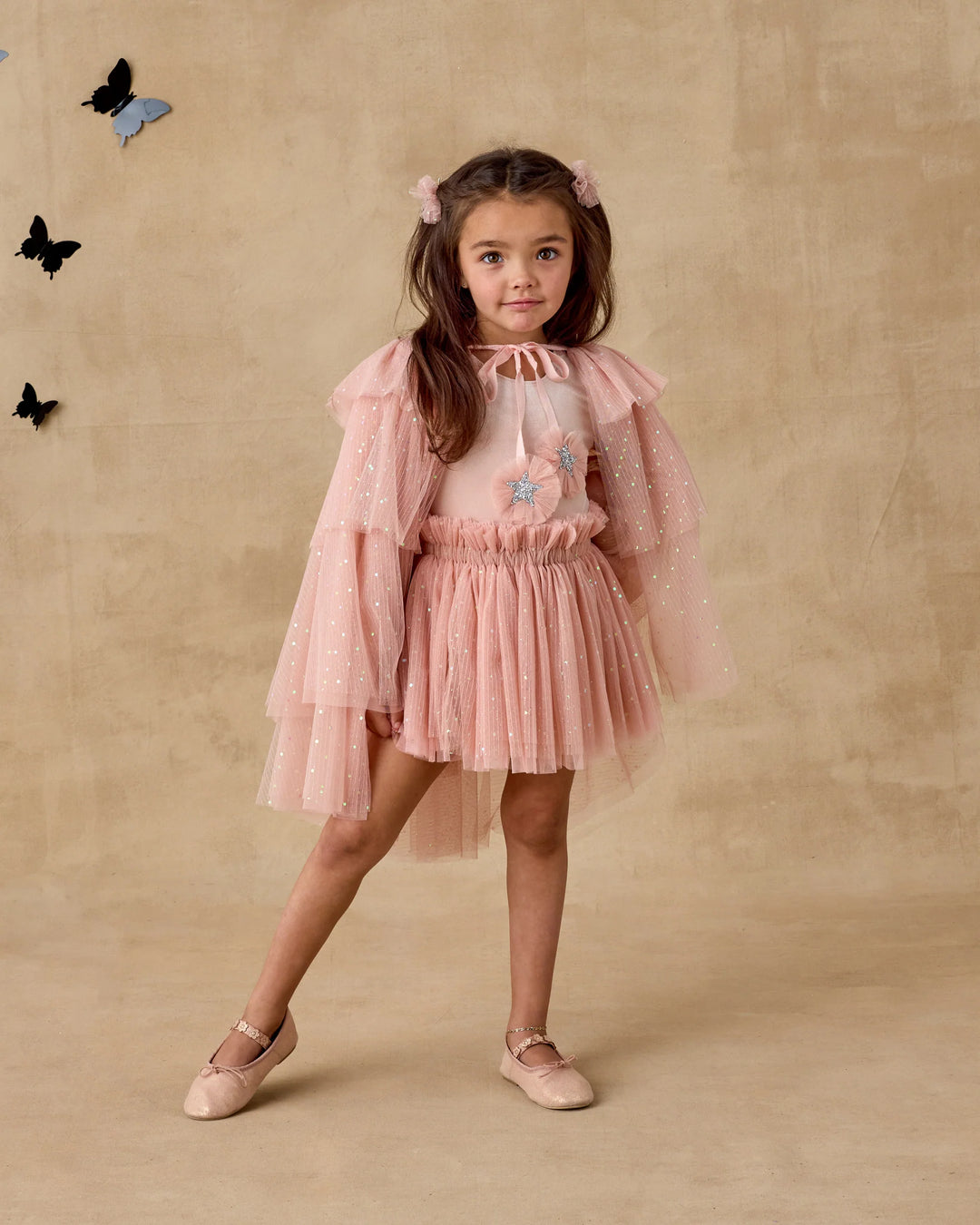 Noralee Flutter Tulle Clips - Rose