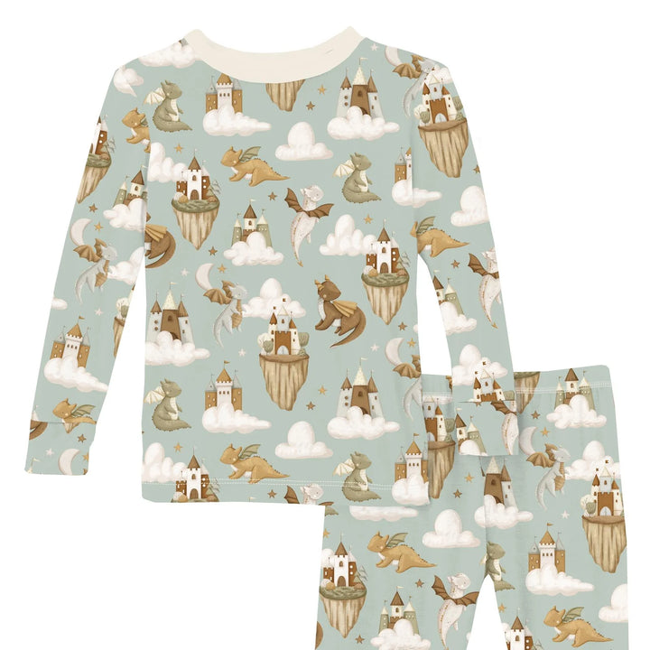 Kickeepants Castle Pajama Set - Aloe