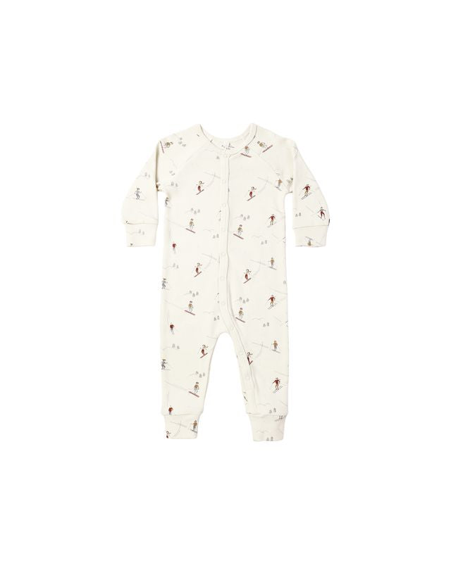 Rylee + Cru Organic Long John Pajamas - Skiers