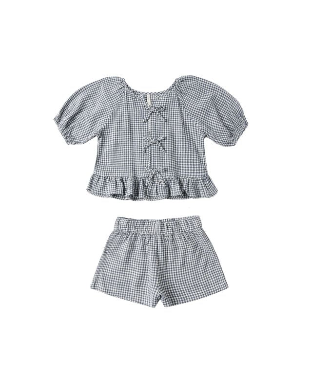 Rylee + Cru Juniper Set - Marine Gingham