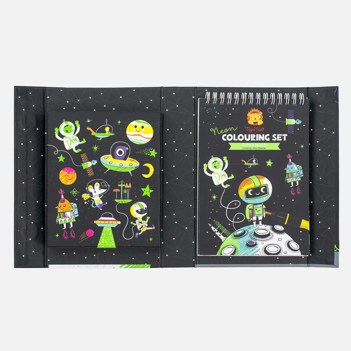 Tiger Tribe Outer Space Neon Colouring Set