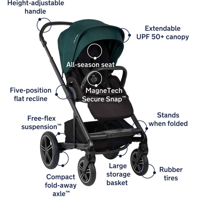 Nuna Mixx Next Stroller with MagneTech Secure Snap