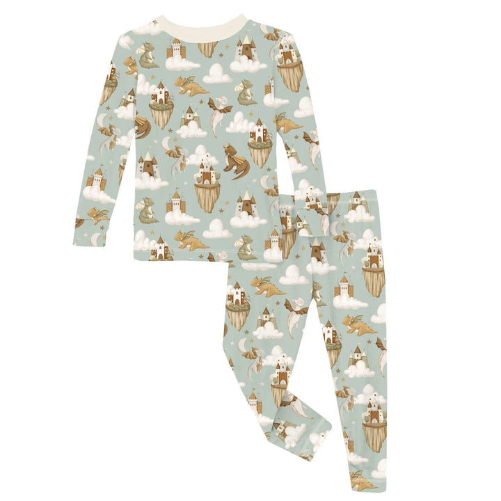 Kickeepants Castle Pajama Set - Aloe