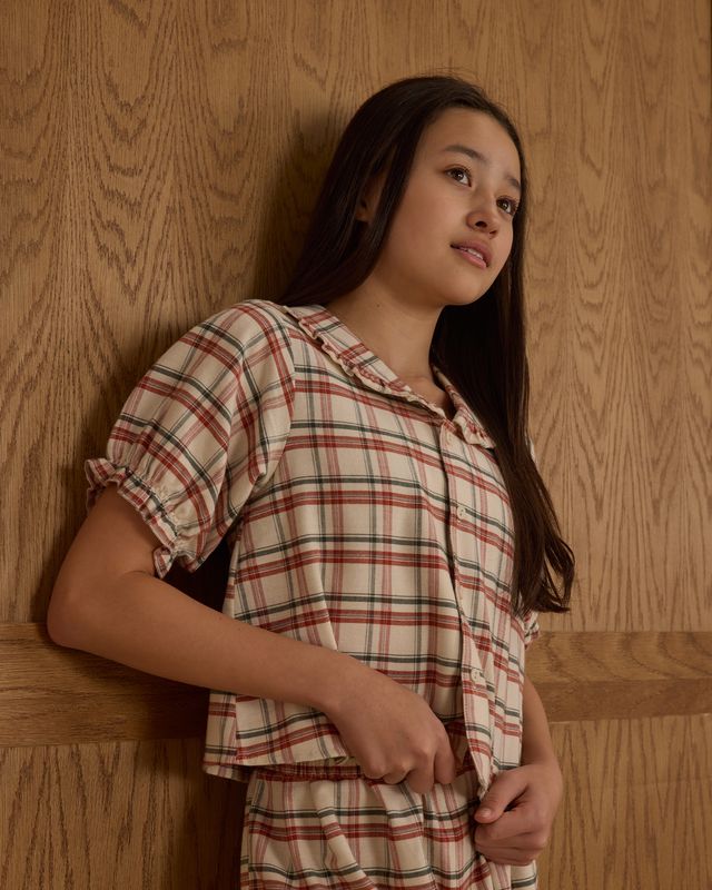 Rylee + Cru Teen Ruffle Pajamas - Holiday Flannel