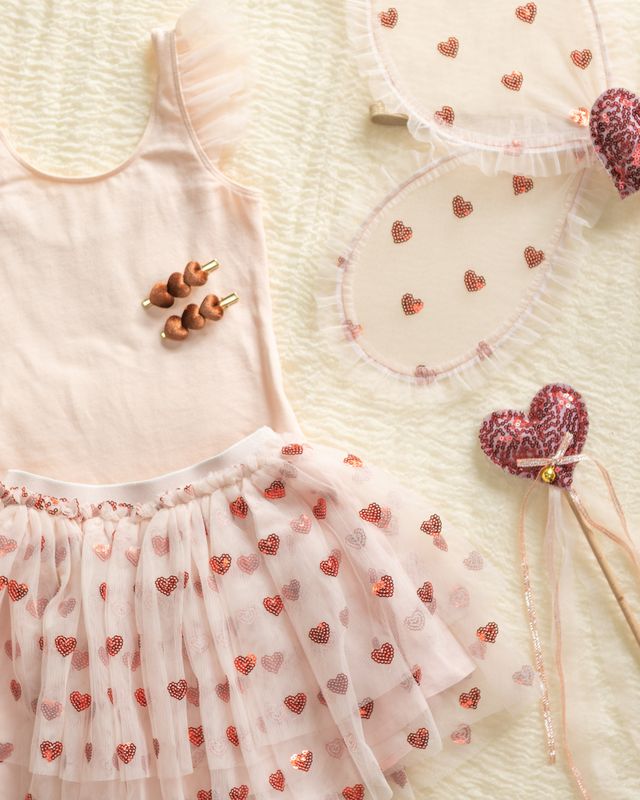 Noralee Velvet Heart Clips  - Red