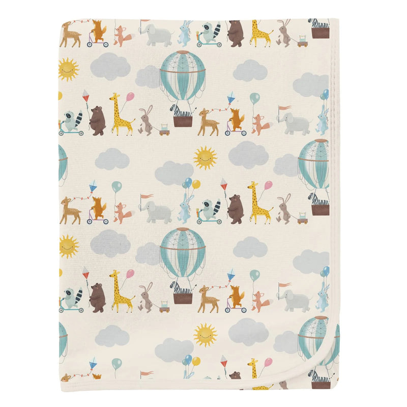 Kickee Pants Swaddling Blanket - Natural Animal Parade