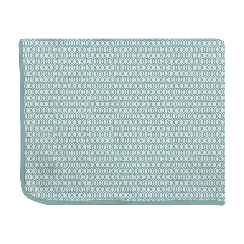 Kickee Pants Swaddling Blanket - Jade Wavy Lattice