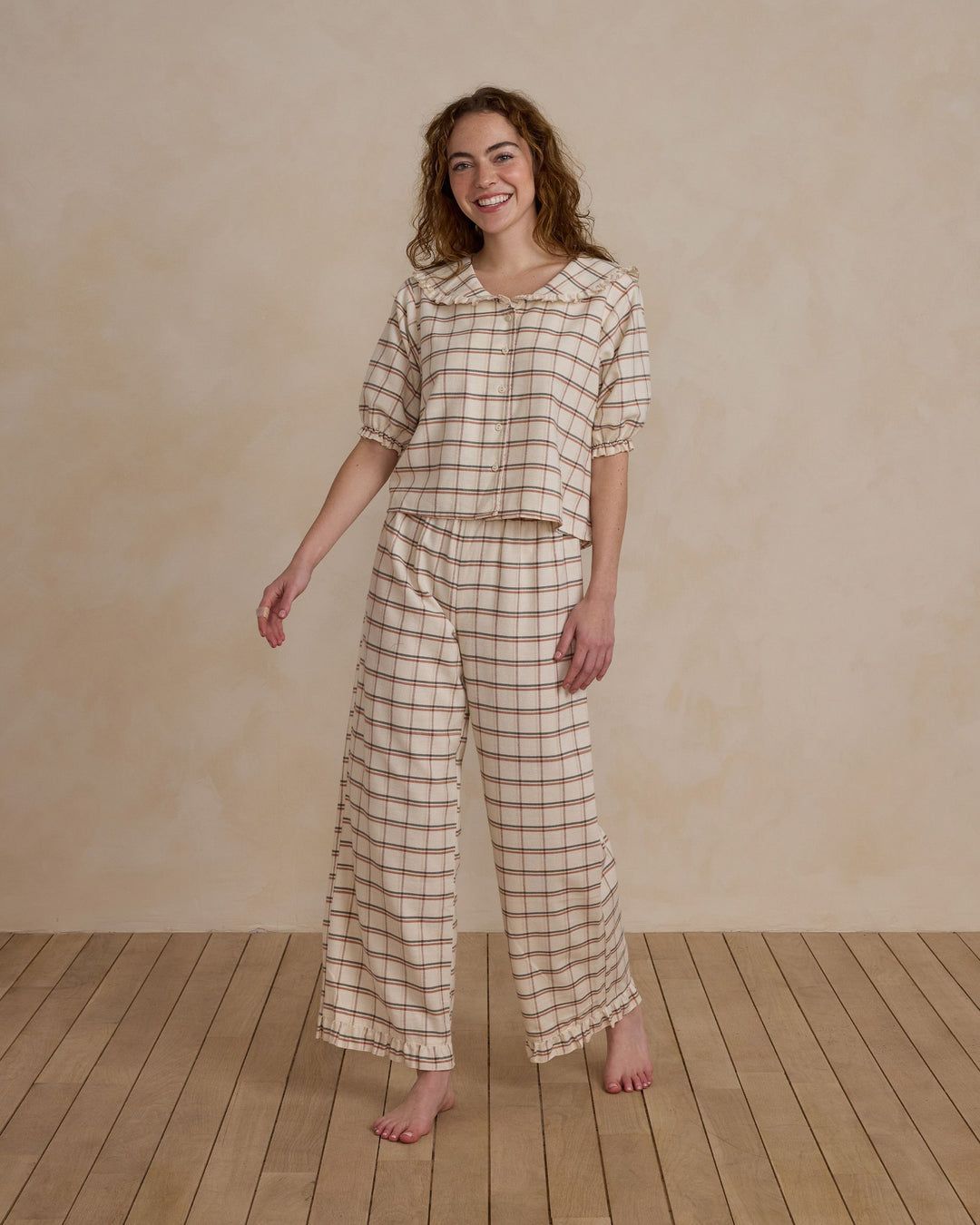 Rylee + Cru Ruffle Pajamas - Holiday Plaid