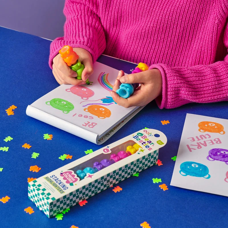 Ooly Bear Besties Stacking Highlighters - 5 Color
