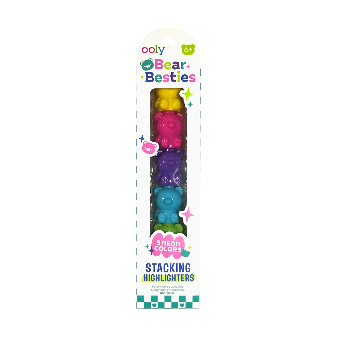 Ooly Bear Besties Stacking Highlighters - 5 Color