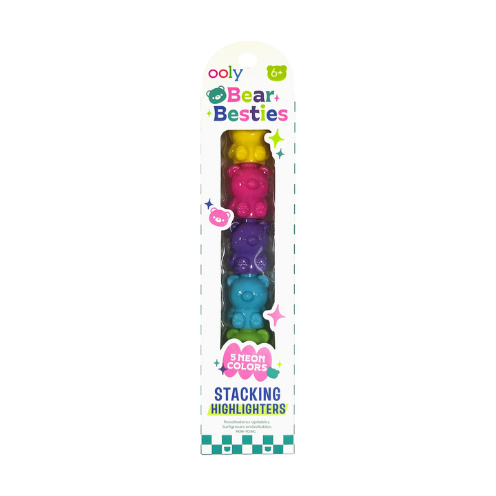 Ooly Bear Besties Stacking Highlighters - 5 Color