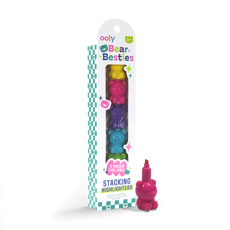 Ooly Bear Besties Stacking Highlighters - 5 Color