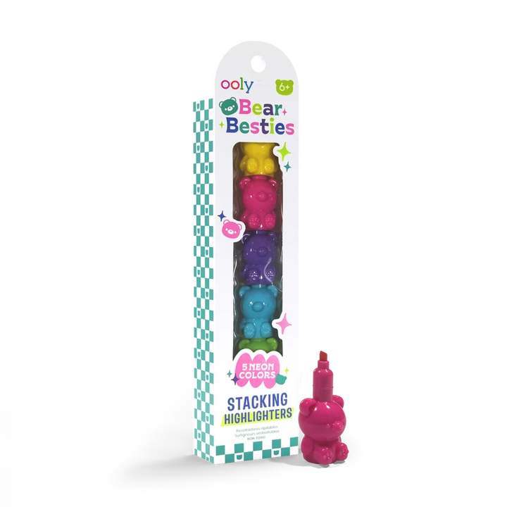 Ooly Bear Besties Stacking Highlighters - 5 Color