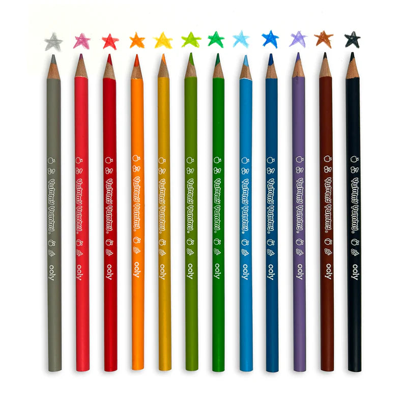 Ooly Yummy Yummy Fruit Scented Colored Pencils - Set of 12