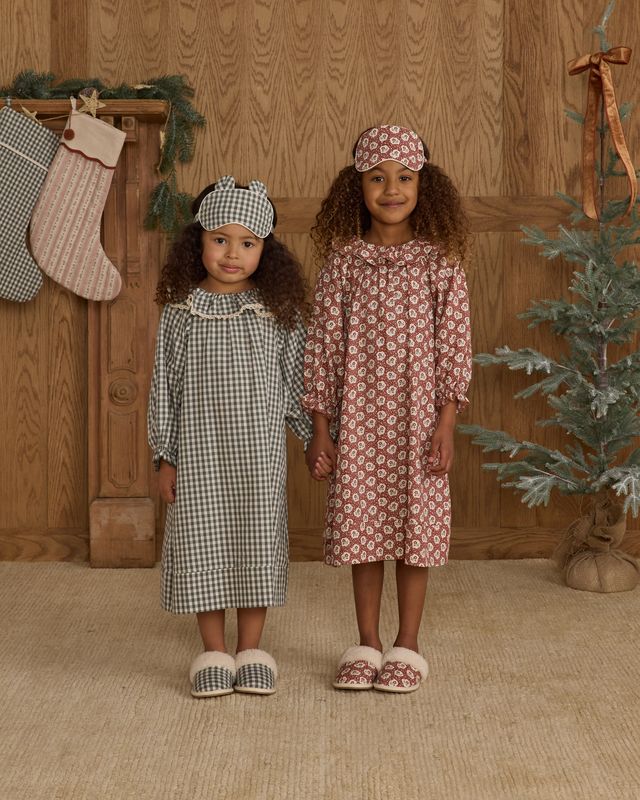 Rylee + Cru Slippers - Evergreen Gingham