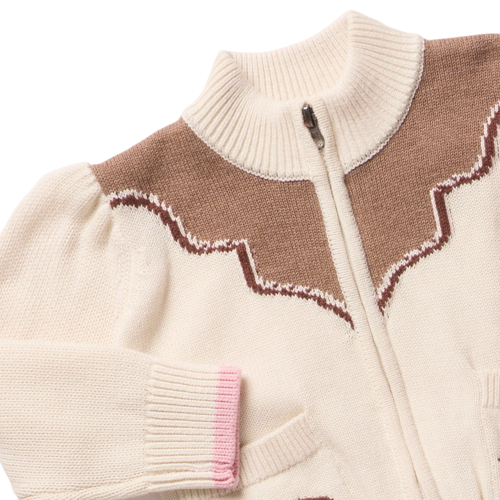 Pink Chicken Western Zip Sweater