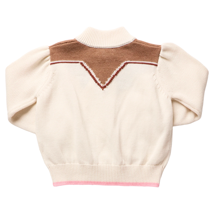 Pink Chicken Western Zip Sweater