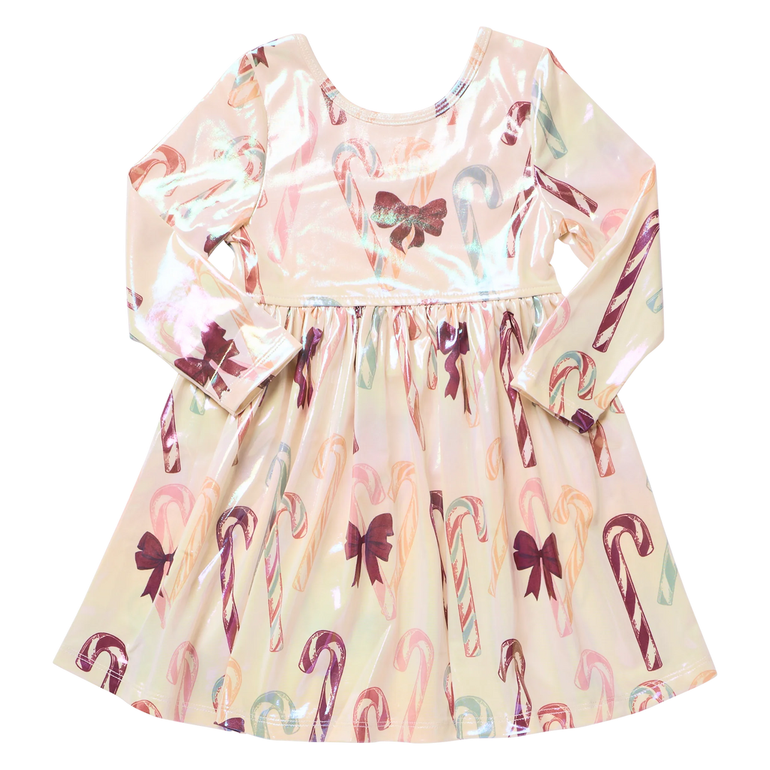 Pink Chicken Lame Steph Dress - Antique Candy Canes