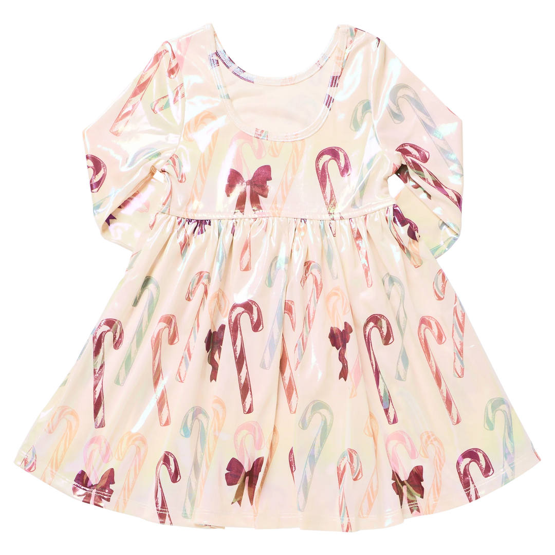 Pink Chicken Lame Steph Dress - Antique Candy Canes
