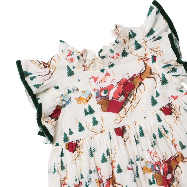 Pink Chicken Jennifer Dress - Santa Sleigh