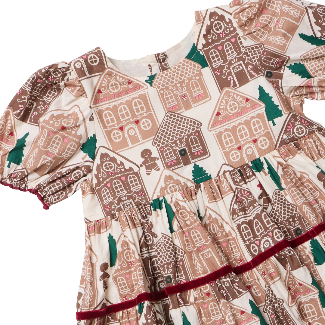 Pink Chicken Eliza Dress - Gingerbread Houses
