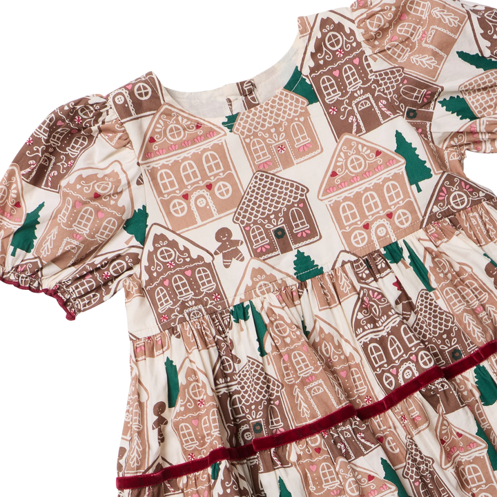 Pink Chicken Eliza Dress - Gingerbread Houses