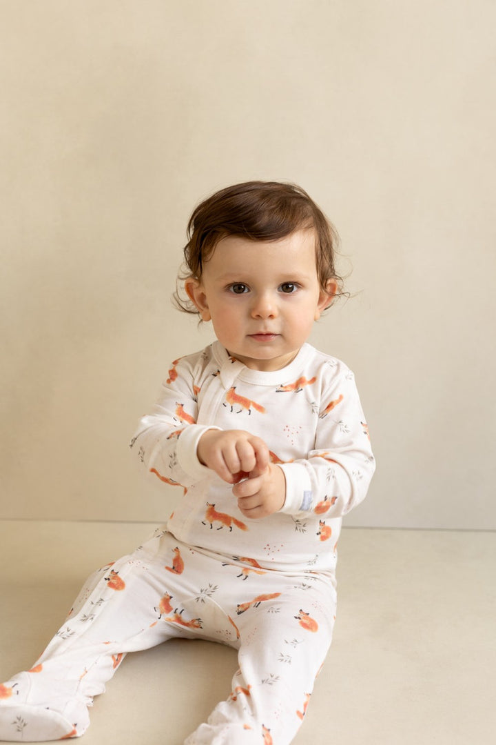 Coccoli Infant Modal Zipper Footie - Fox