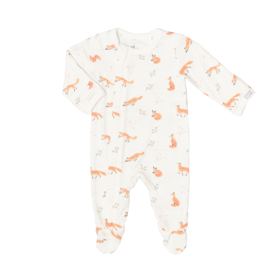 Coccoli Infant Modal Zipper Footie - Fox