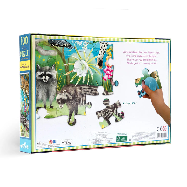 Eeboo Love Of Nocturnal Night 100 Piece Puzzle