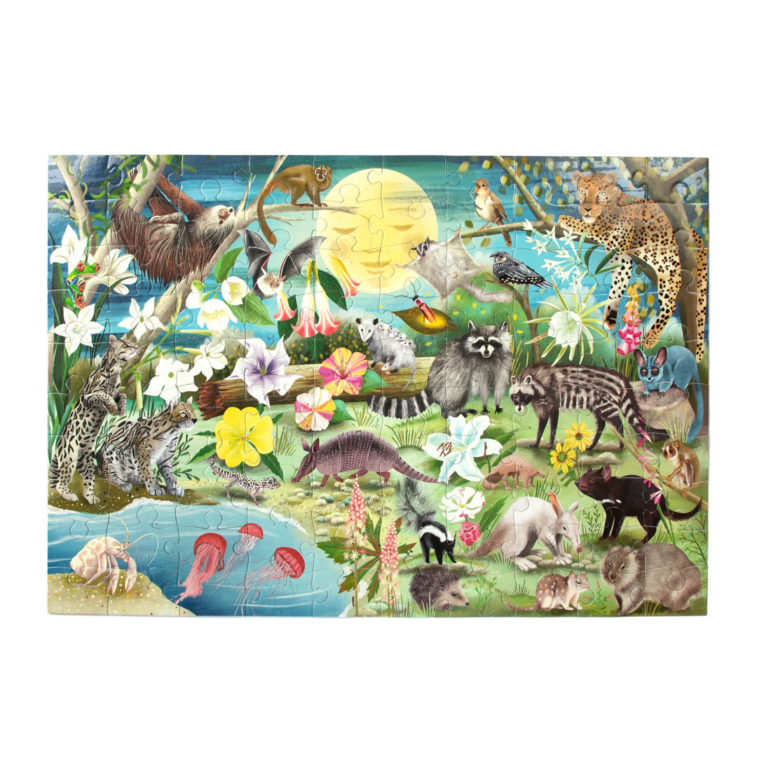 Eeboo Love Of Nocturnal Night 100 Piece Puzzle