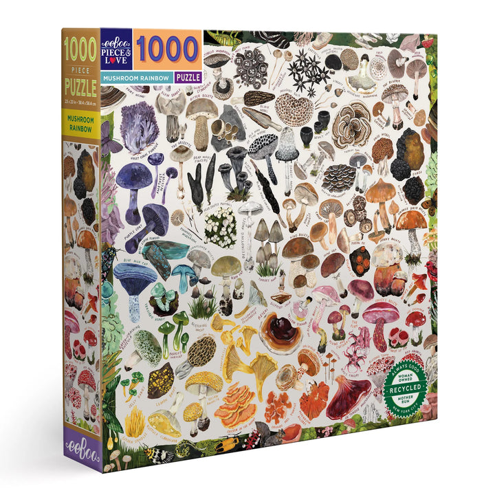 Eeboo Mushroom Rainbow 1000 Piece Puzzle