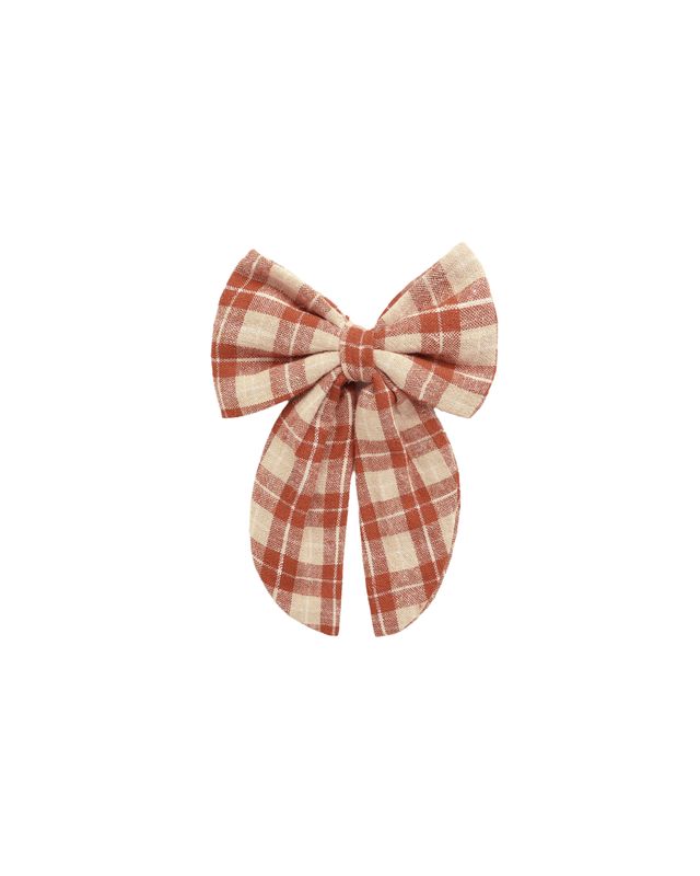 Rylee + Cru Oversized Bow - Red Plaid