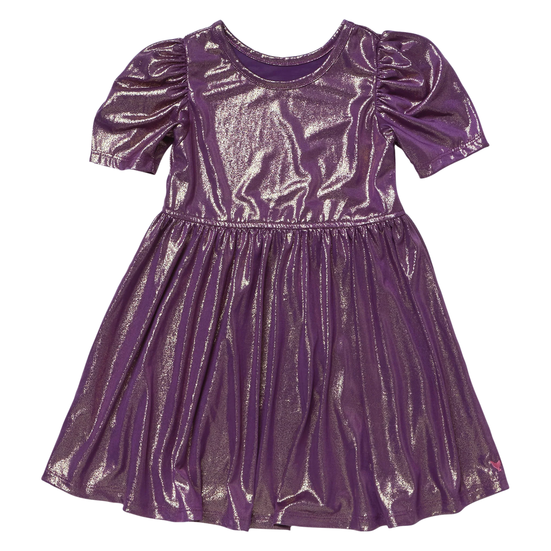 Pink Chicken Lame Laurie Dress - Deep Purple