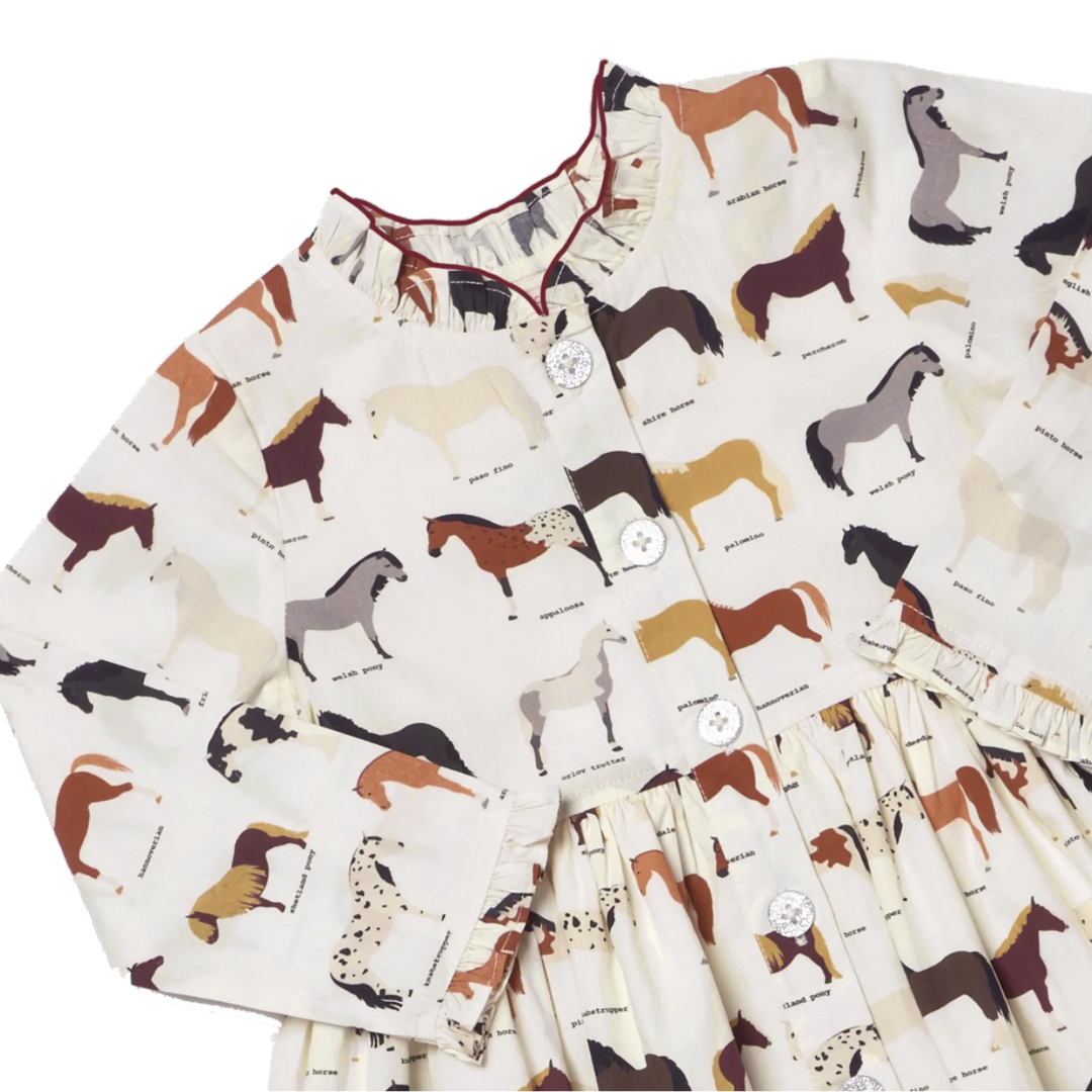 Pink Chicken Autumn Dress - Horse Breeds