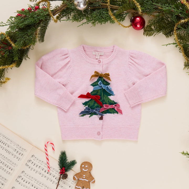 Pink Chicken Constance Sweater - Tree Bows