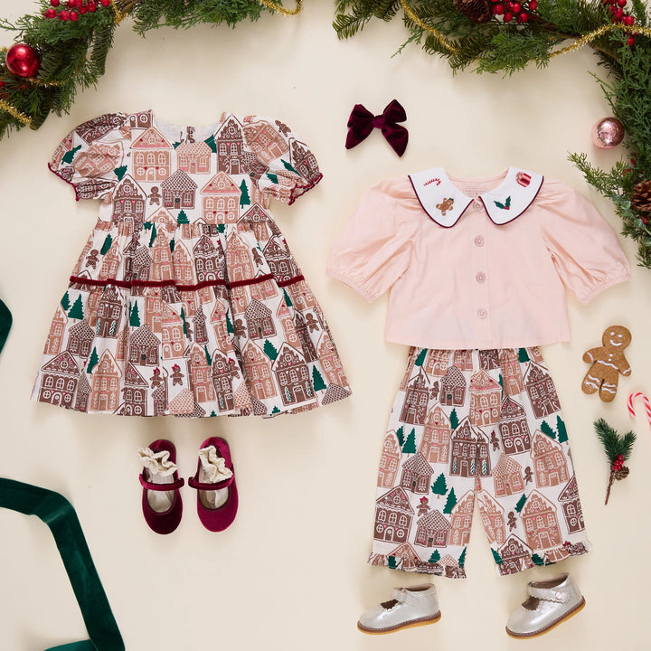 Pink Chicken Eliza Dress - Gingerbread Houses