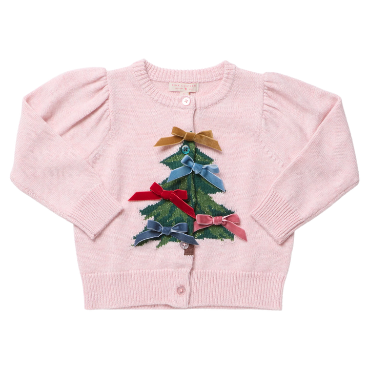 Pink Chicken Constance Sweater - Tree Bows