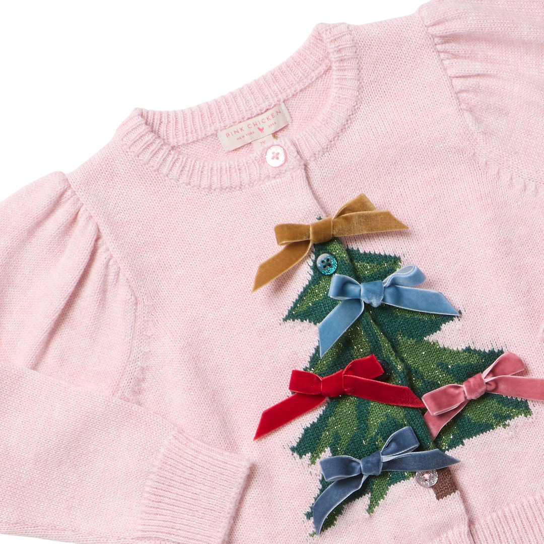 Pink Chicken Constance Sweater - Tree Bows
