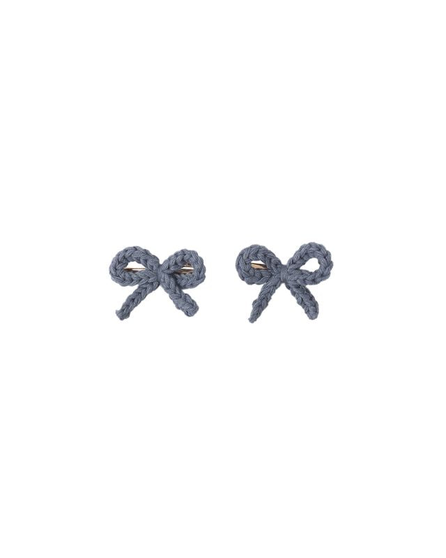 Rylee + Cru Crochet Bow Clip - Marine
