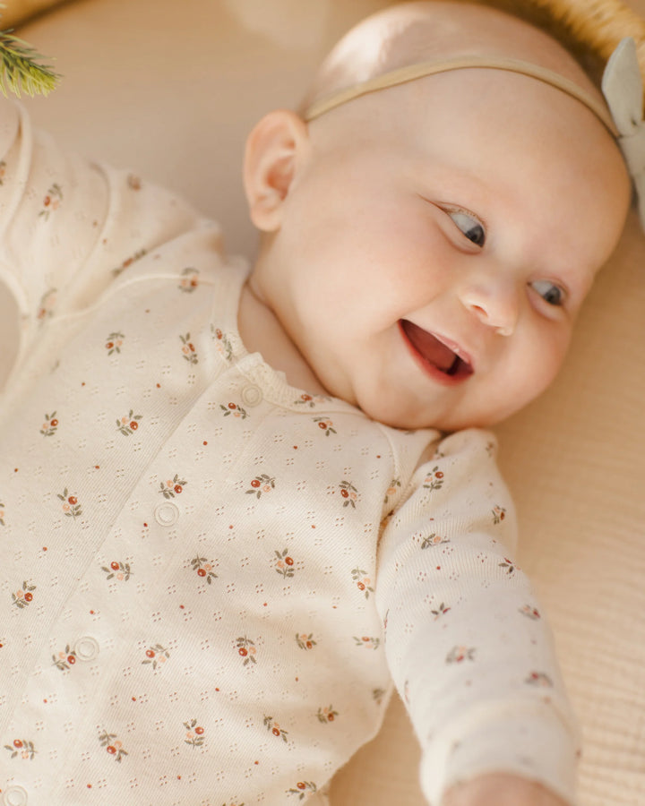 Quincy Mae Pointelle Long John - Holly Berry