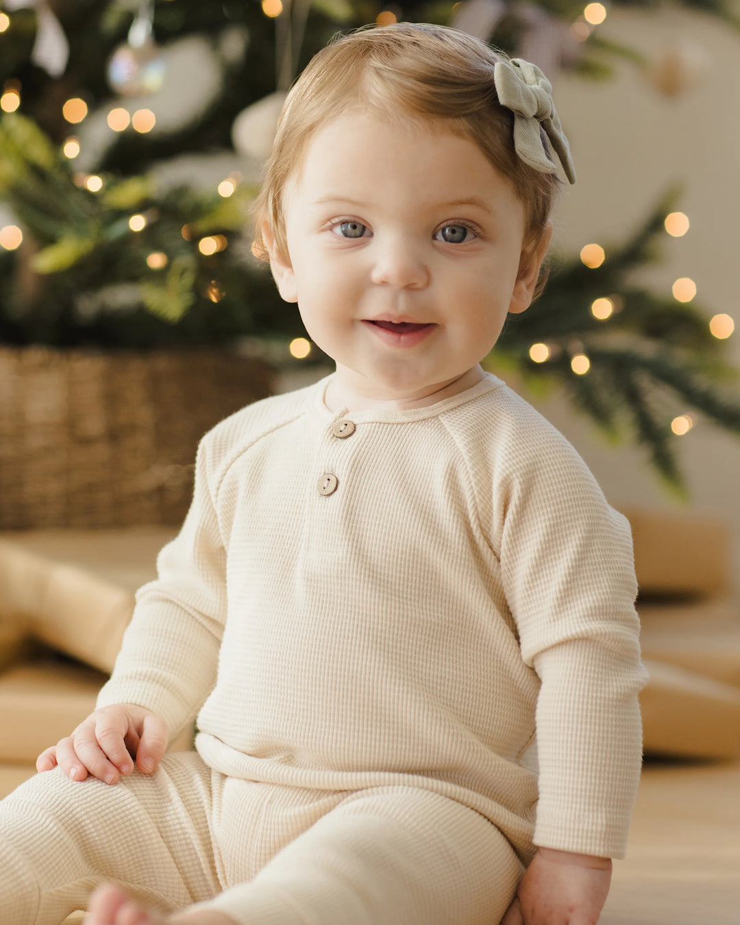 Quincy Mae Henely Knit Top - Natural