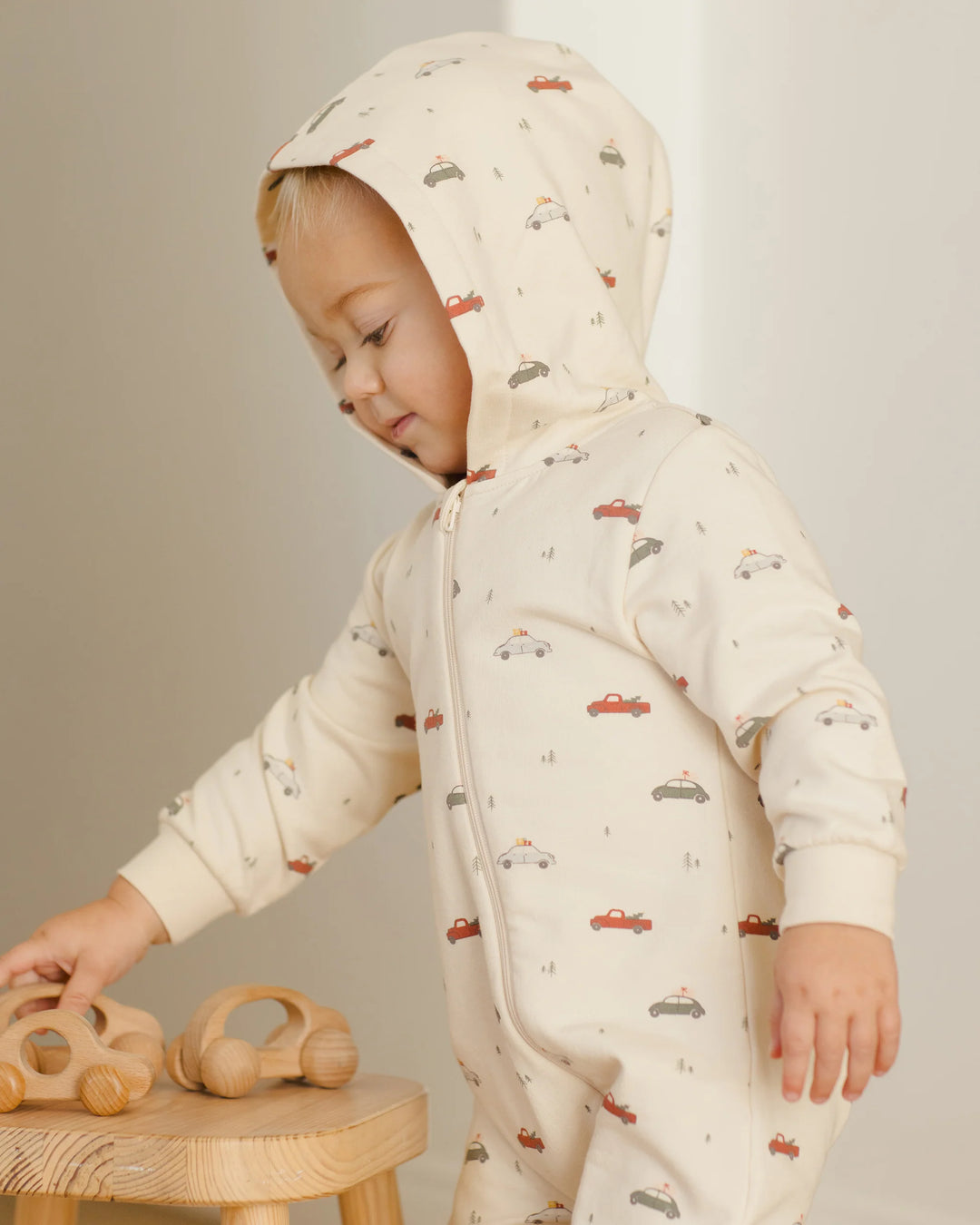 Quincy Mae Hooded Jumpsuit - Cars