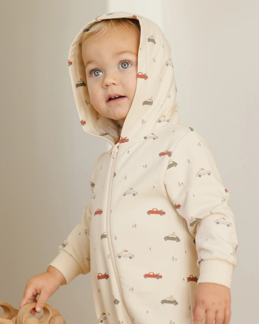 Quincy Mae Hooded Jumpsuit - Cars