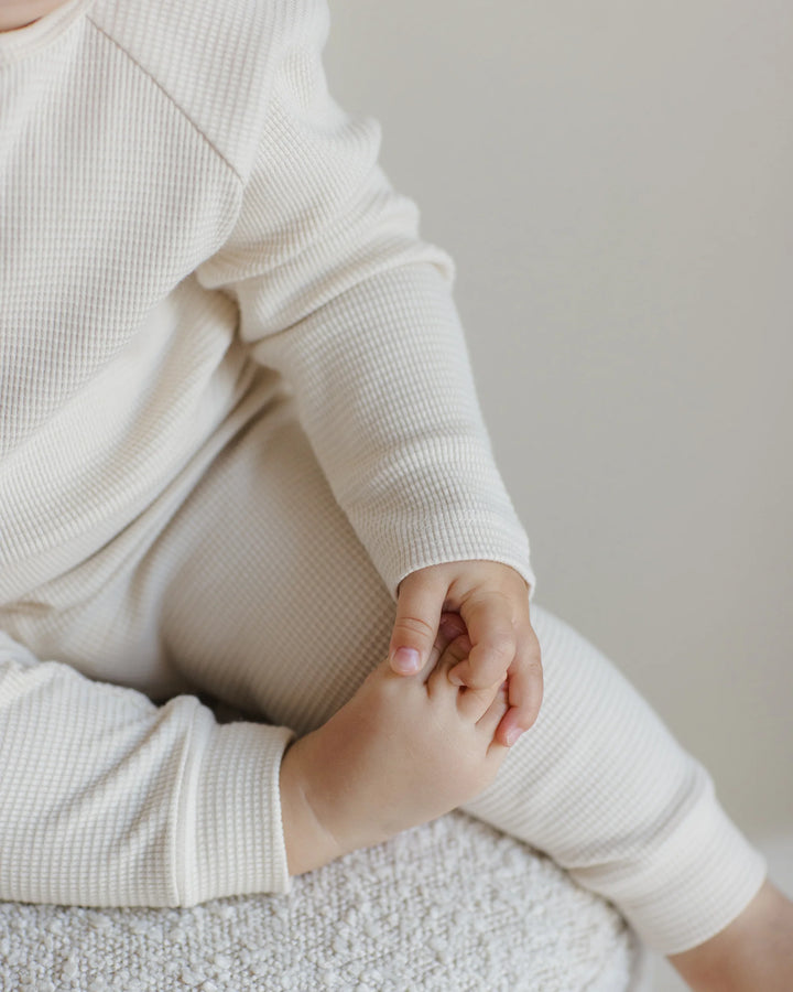 Quincy Mae Henely Knit Top - Natural