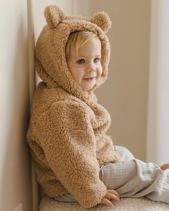 Quincy Mae Bear Jacket - Beige