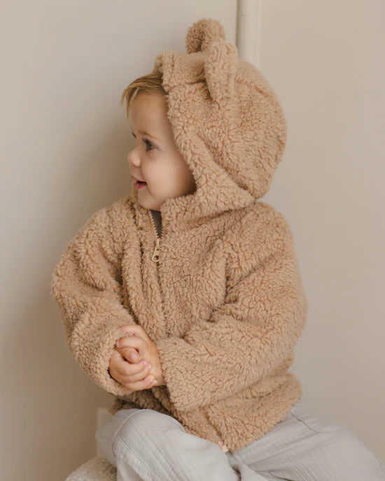 Quincy Mae Bear Jacket - Beige