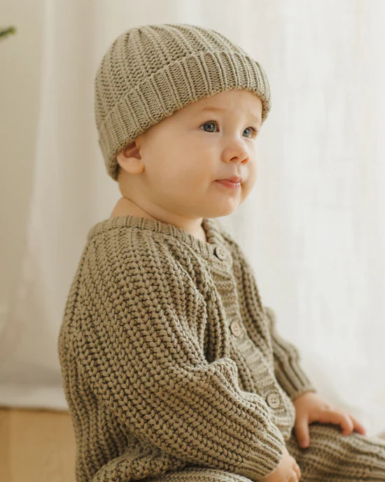 Quincy Mae Chunky Knit Beanie - Olive