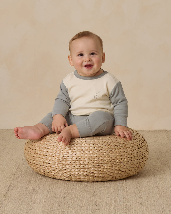 Quincy Mae Long Sleeve Raglan Tee - Moon