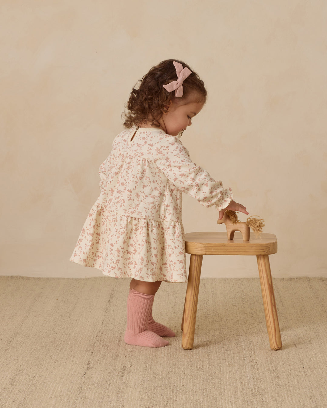 Quincy Mae Tiered Jersey Dress - French Garden