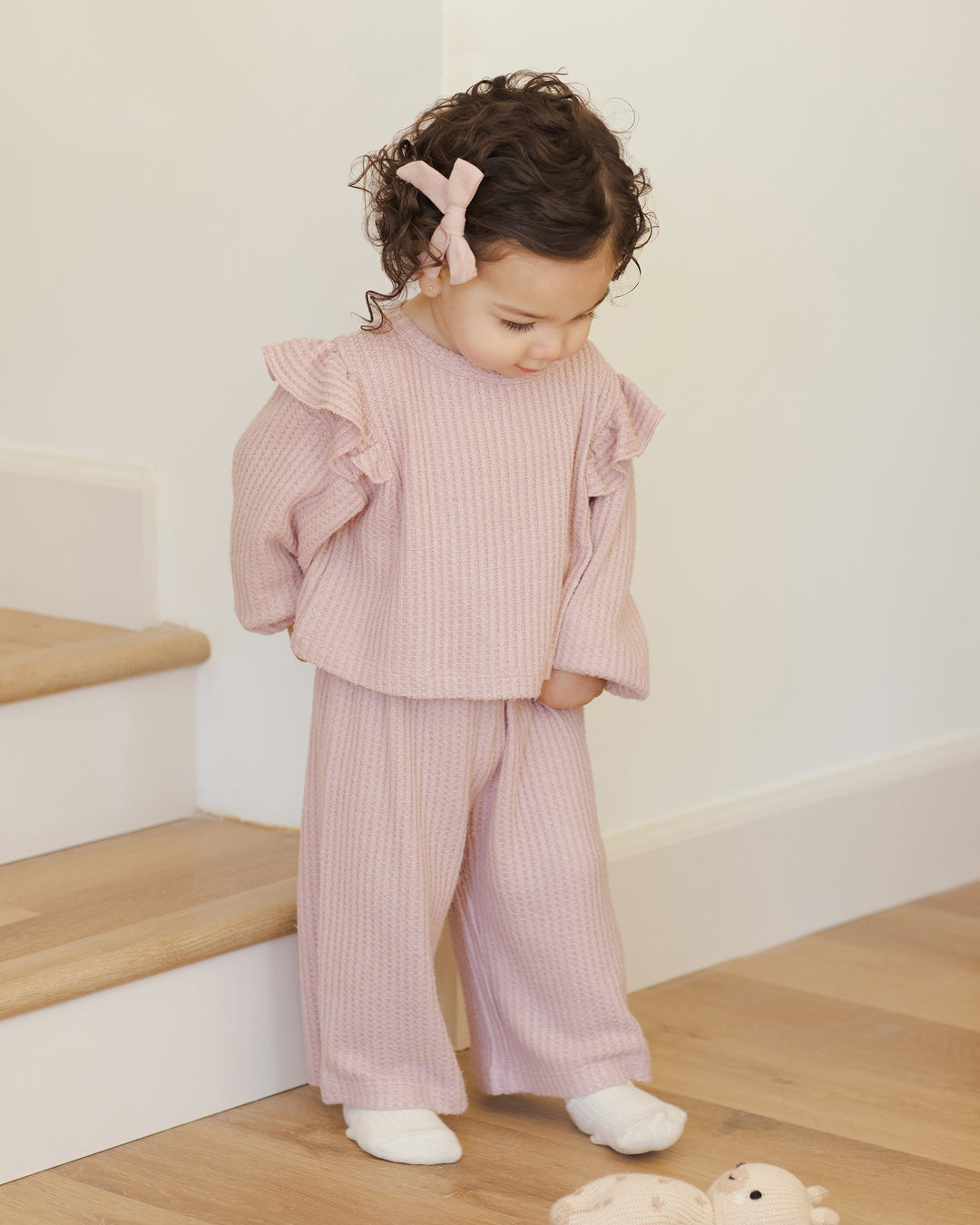 Quincy Mae Ruffle Cozy Set - Rose